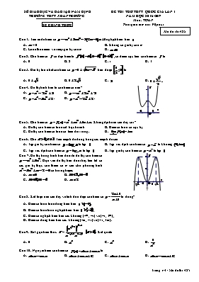 Đề thi thử THPT quốc gia Toán lần 1 - Mã đề 485 - Năm học 2016-2017 - Trường THPT Xuân Trường